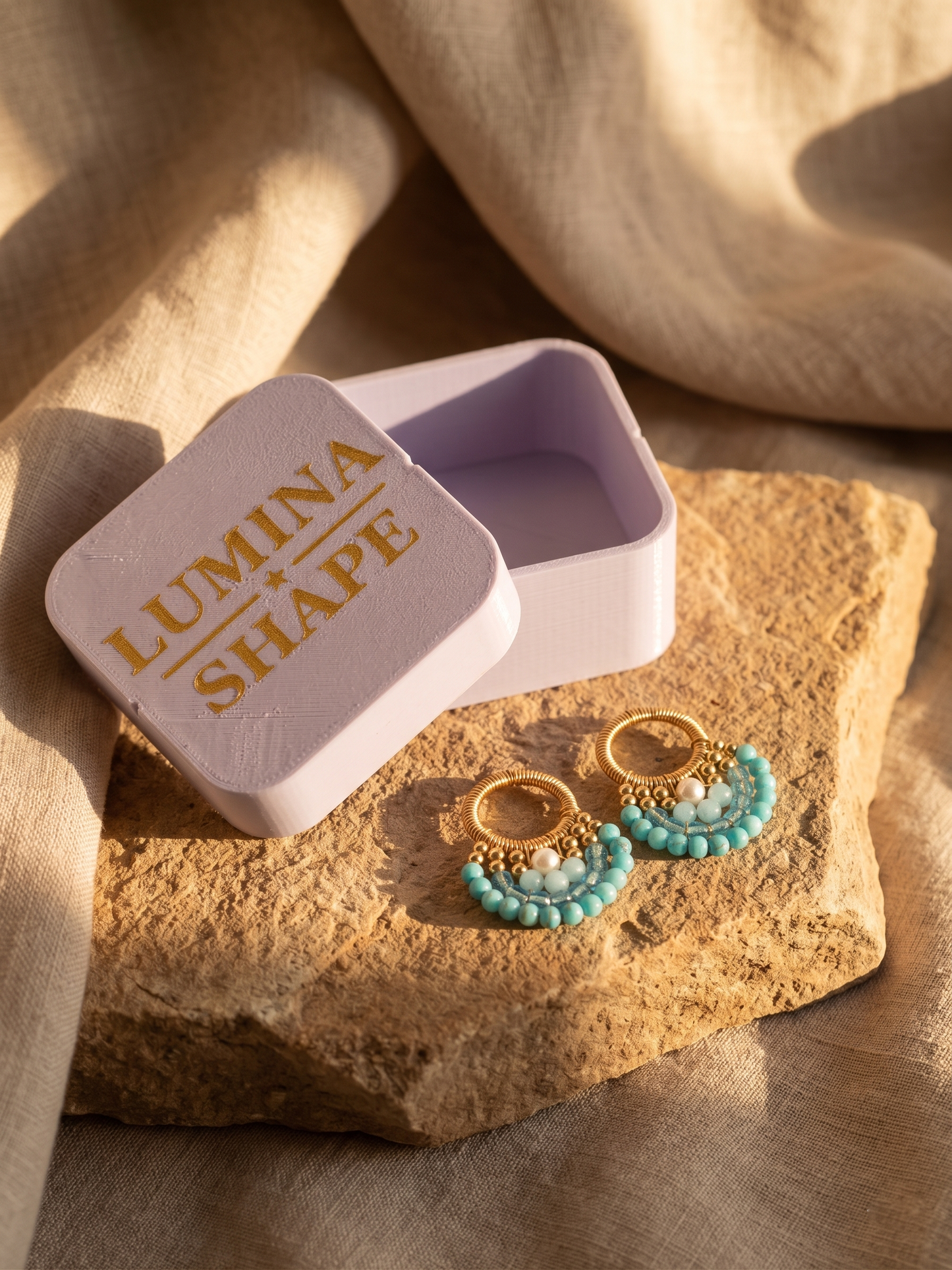 Azure Fan Statement Earrings