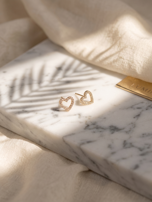 Brilliant Heart Studs