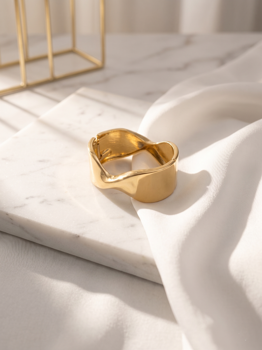 Gilded Wave Bangle